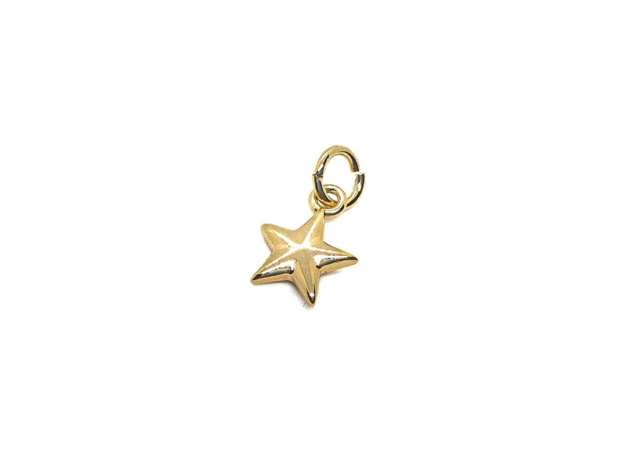Подвеска Звезда; цвет золото, размер 10мм с петелькой