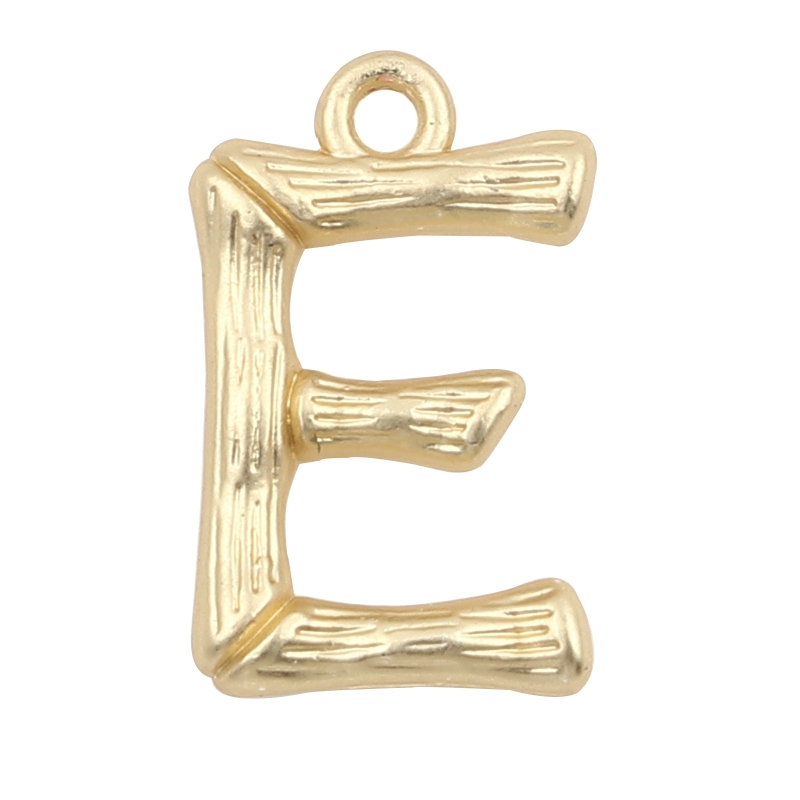 Буква латинская "E", цвет золото 16*13мм