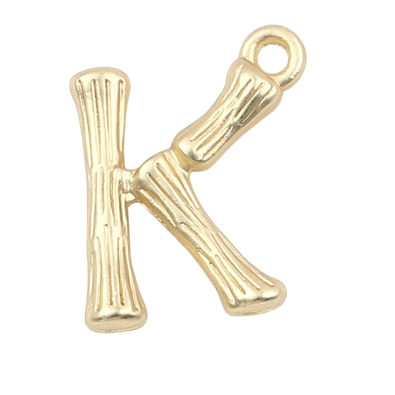 Буква латинская "K", цвет золото 16*13мм