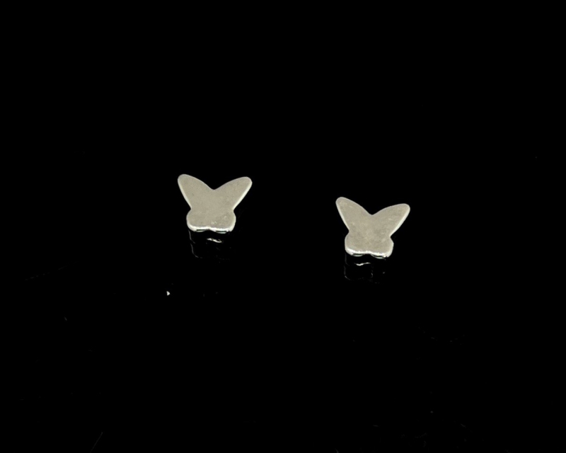 Разделитель бабочка для бусин 10 штук цвет серебро размер 5*3мм