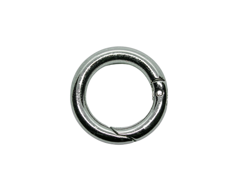 Карабин-бейл кольцо; цвет серебро, 22мм