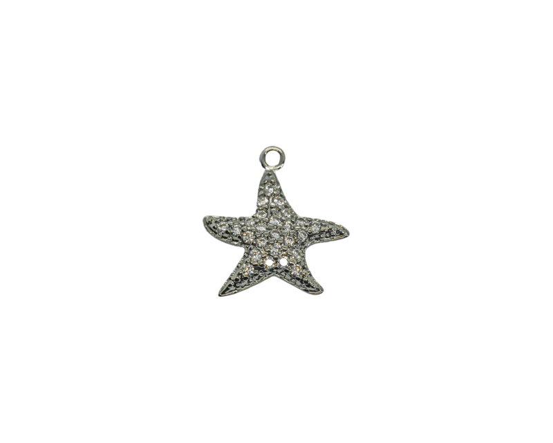 Подвеска морская звезда цвет серебро 16мм