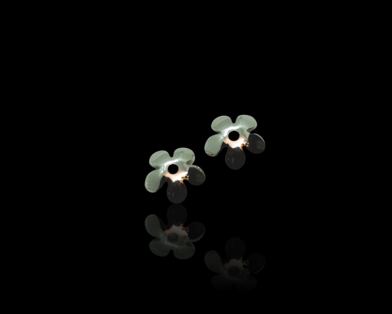 Шапочки для бусин в виде цветка 20 штук цвет серебро 9мм