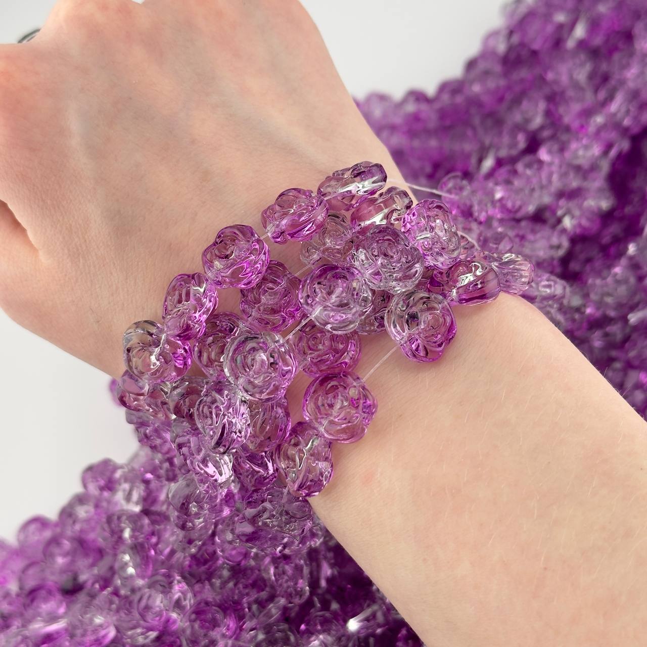 Чешское стекло размер 13мм фиолетовый