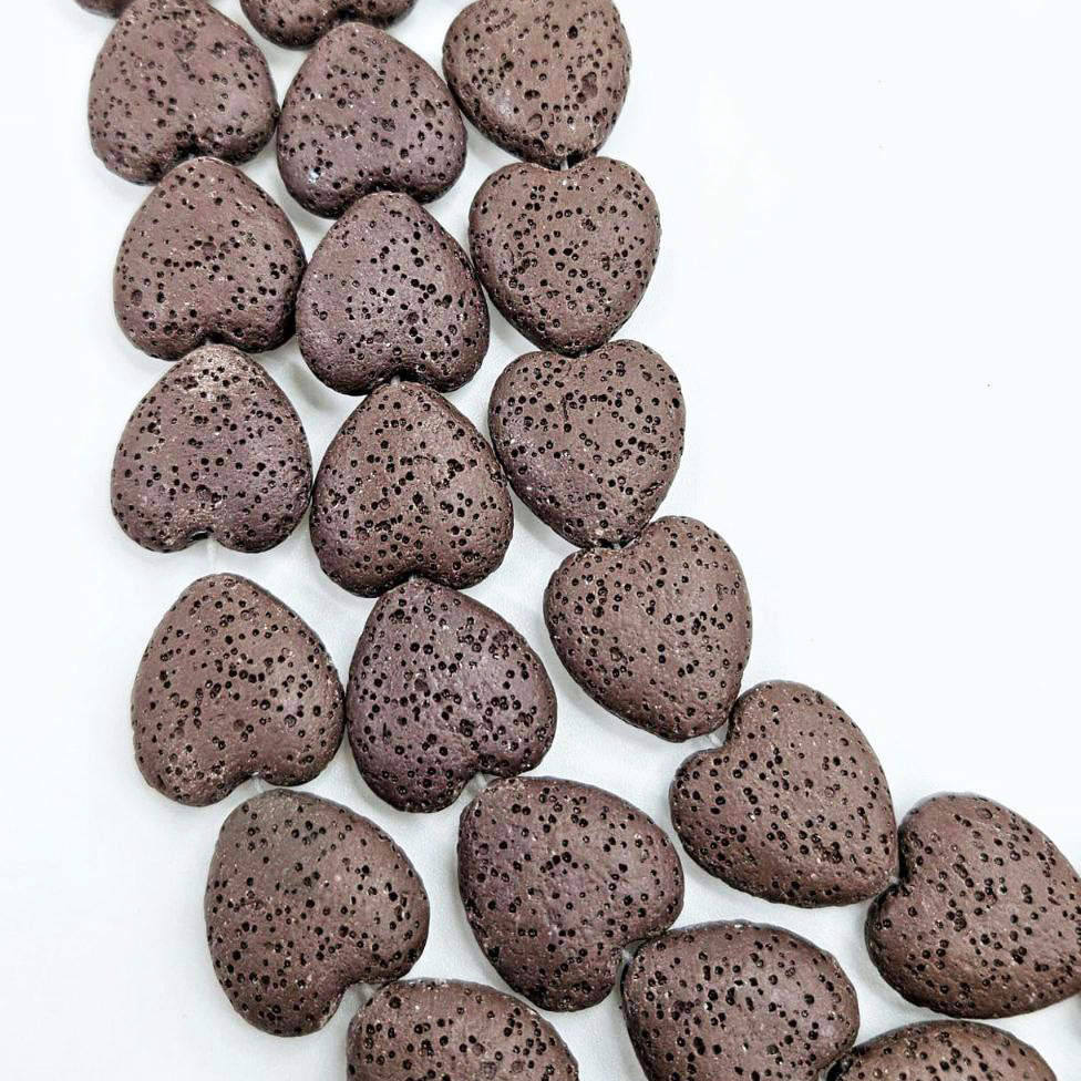 Бусины Вулканическая лава размер 20мм натуральный камень