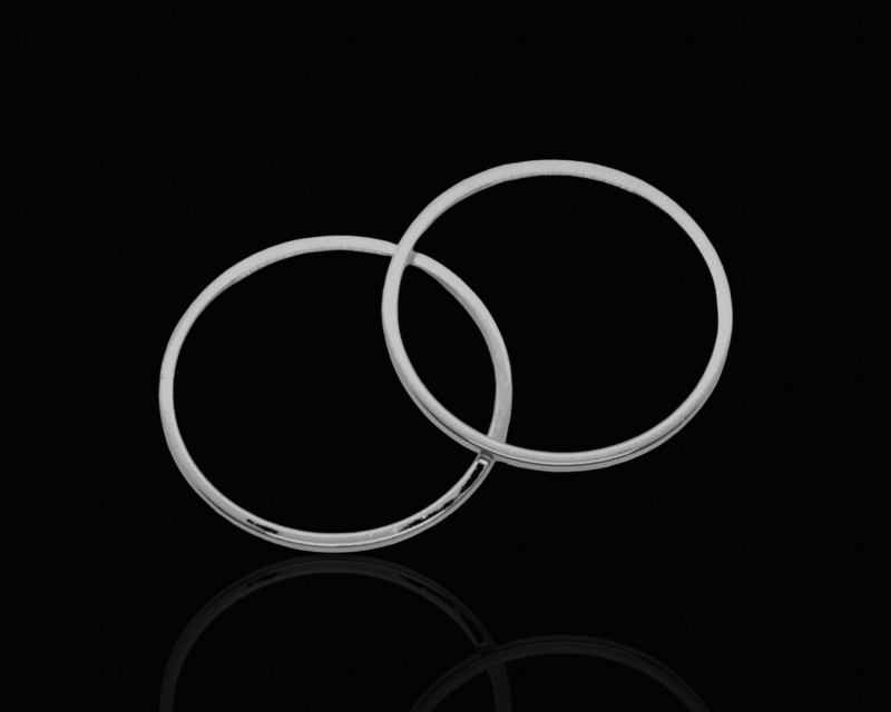 Кольцо без дополнительных отверстий; цвет серебро, 30мм