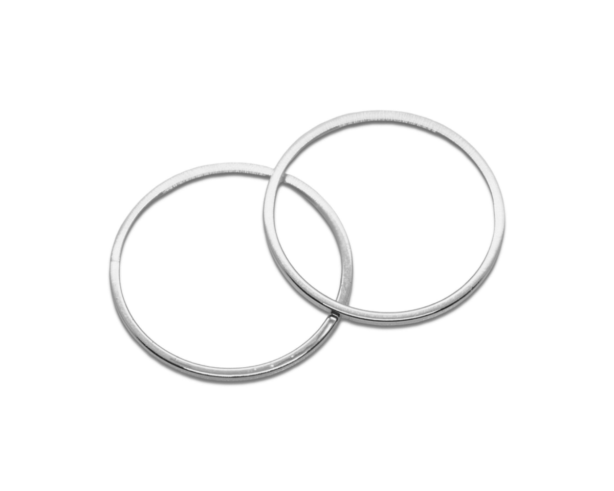 Кольцо без дополнительных отверстий цвет серебро 30мм