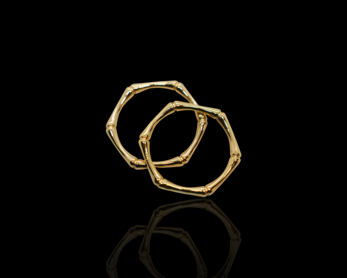 Кольцо шестиугольное без дополнительных отверстий; цвет золото, 20мм