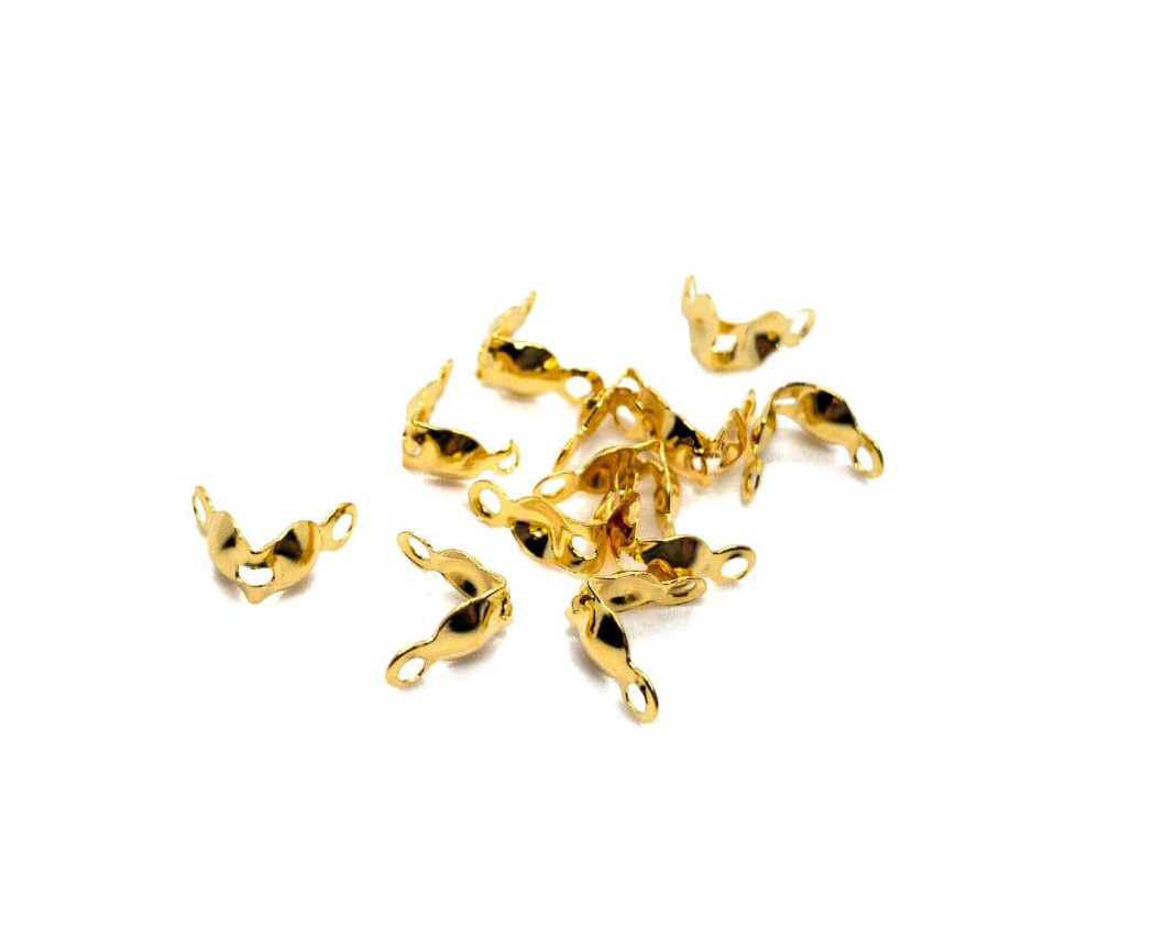 Каллоты концевики 100штук 4 ×7 мм цвет золото